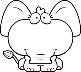 Cartoon Elephant Smiling