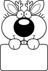 Cartoon Baby Jackalope Sign