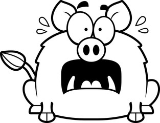 Fototapeta premium Scared Little Boar