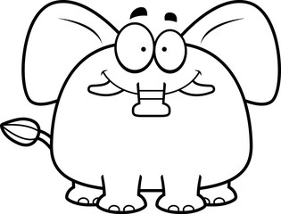 Smiling Cartoon Elephant