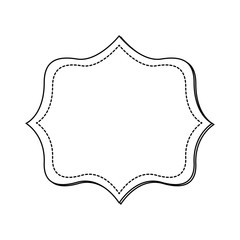decorative frame icon over white background. vector illustration