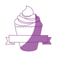 cupcake icon over white background. vector illustration