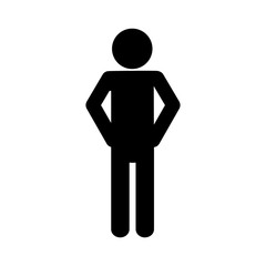 pictogram man icon over white background. vector illustration