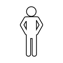 pictogram man icon over white background. vector illustration