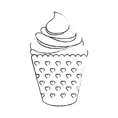 cupcake icon over white background. vector illustration