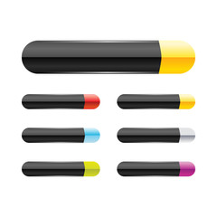 Vector Web menu buttons set for business site.