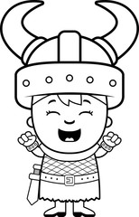 Child Viking Excited