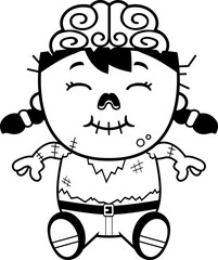 Cartoon Zombie Sitting