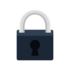 security padlock icon over white background. vector illustration