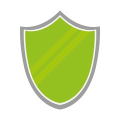 shield icon over white background. vector illustration