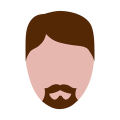 avatar man face icon over white background. colorful design vector illustration