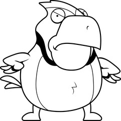 Cartoon Blue Jay Angry