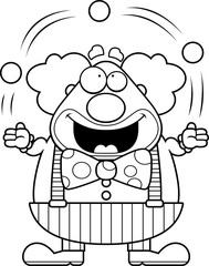 Cartoon Clown Juggling