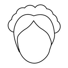 avatar woman face icon over white background. vector illustration
