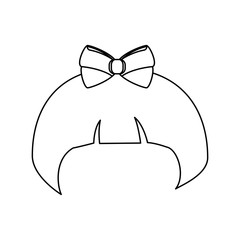 japanese hairstyle traditional icon vector illustration graphic design