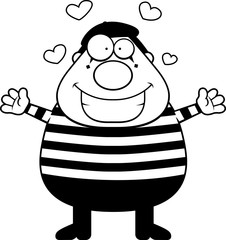 Cartoon Mime Hug