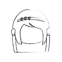 Cute japanese girl cartoon icon vector illustration graphic design