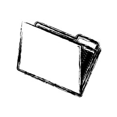 document folder icon over white background. vector illustration
