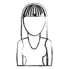 avatar woman icon over white background. vector illustration