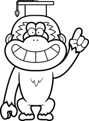 Cartoon Gibbon Professor