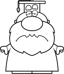 Cartoon Sad Professor