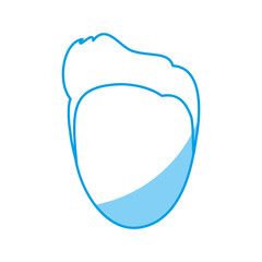 avatar man face icon over white background. vector illustration