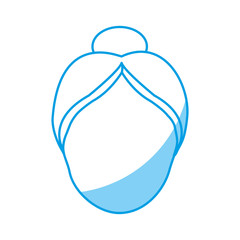 avatar woman face icon over white background. vector illustration