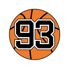 ball of basketball with the number 93
