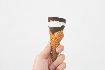 Cookies and Cream with Waffle Cone