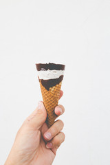 Cookies and Cream with Waffle Cone