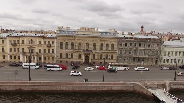 Saint-Petersburg wedding palace aerial shot