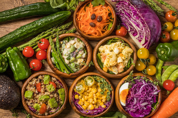野菜サラダ　 Various vegetable salads