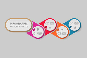 Vector infographic template for diagram, graph, presentation, chart, business concept with 4 options.