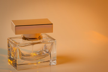 beautiful is square with women's perfume bottle