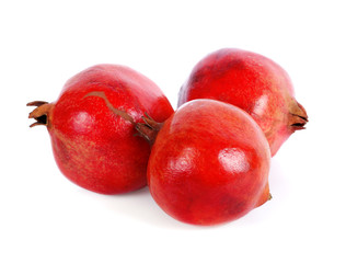 fresh pomegranate on a white background.