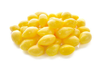 Ginkgo nuts on white background