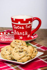 Santa mug with plate of cookies
