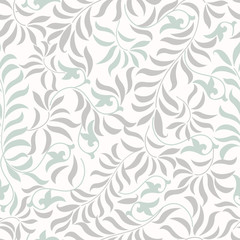Damask floral pattern with arabesque and oriental elements. Light abstract traditional ornament for wallpaper and background