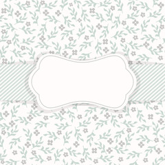 Frame with flowers elements. Vector illustration.