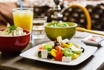 dinner in the restaurant