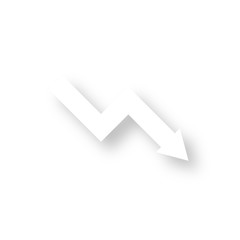 Icon mit Schatten - Pfeil Abstieg