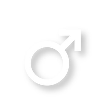 Icon mit Schatten - Geschlecht männlich