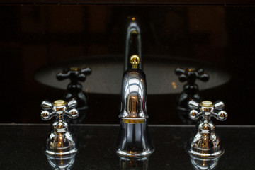 Fototapeta na wymiar Interior design. tap water and relevant for home