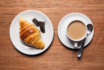 croissant with coffee