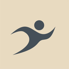 Vector illustration of an abstract athlete silhouette