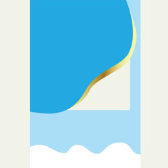 Vector template design of a product wrap label or flyer