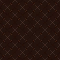 Wall murals Coffee Seamless vector pattern. Modern stylish texture. Repetitive geometric tiles with coffee beans