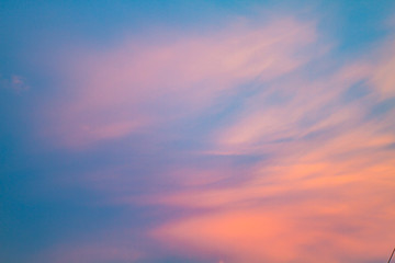 Fiery orange sunset sky. Beautiful sky.