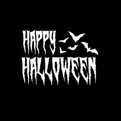 Design of a Happy Halloween message. Vector EPS 10