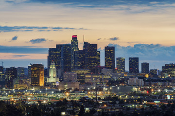 Fototapeta na wymiar High angle view of Los Angeles cityscape
